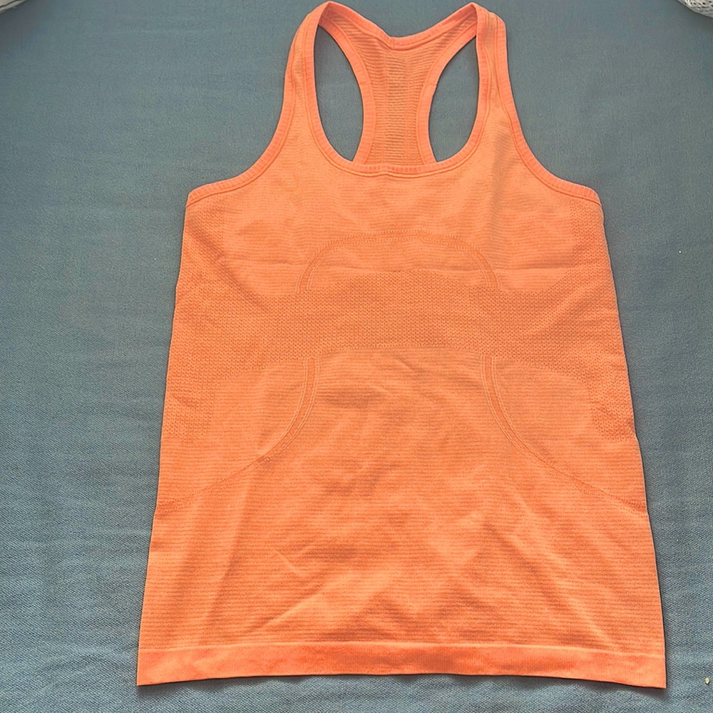 Lulu Lemon orange racer back tank top